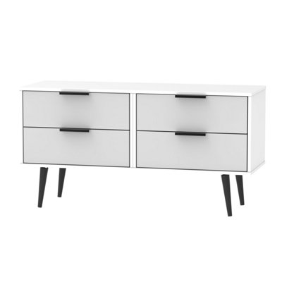  - Fuji 4 Drawer Bed Box In Grey Matt & White (Ready Assembled)