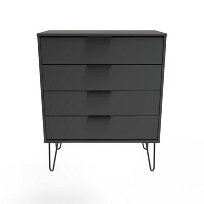  - Osaka 4 Drawer Chest Of Drawers In Graphite (Ready Assembled)