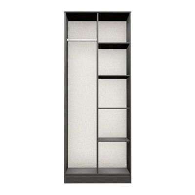 Osaka Tall Open Wardrobe In Graphite (Ready Assembled) from B&Q