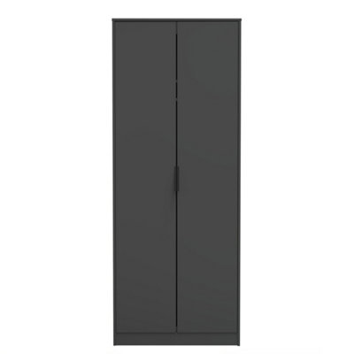 Osaka Tall Plain Wardrobe In Graphite (Ready Assembled) from B&Q