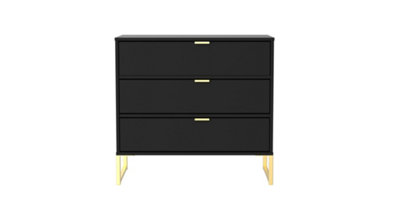 Madrid 3 Drawer Chest In Black Ash (Ready Assembled) from B&Q