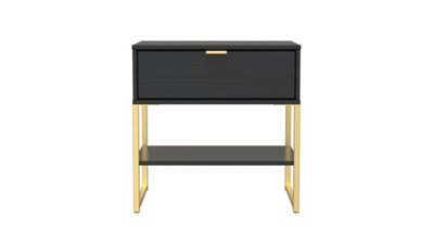 Madrid Open Lamp Table In Black Ash (Ready Assembled) from B&Q