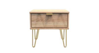 Dallas 1 Drawer Side Table In Bardolino Oak (Ready Assembled) from B&Q