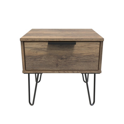  - Fuji 1 Drawer Bedside In Vintage Oak (Ready Assembled)