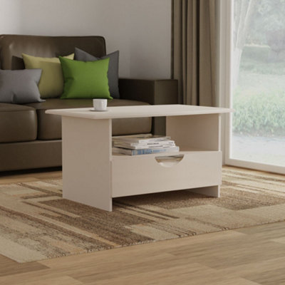 Rovigo Ready Assembled Gloss Kashmir 1 Drawer Coffee Table (H)498mm (W)903mm (D)562mm from B&Q