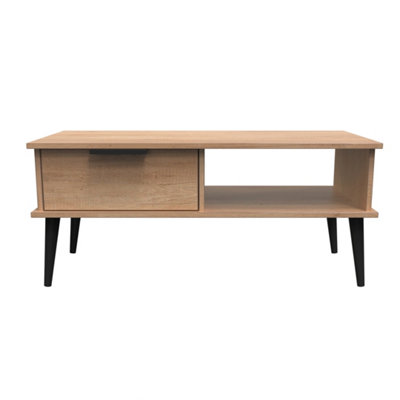 Fuji 1 Drawer Coffee Table In Nebraska Oak (Ready Assembled) from B&Q