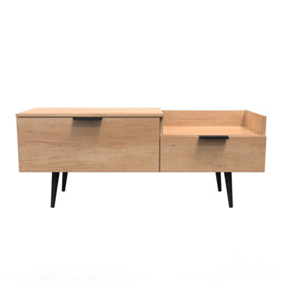 Fuji Tv Console Unit In Nebraska Oak (Ready Assembled) from B&Q