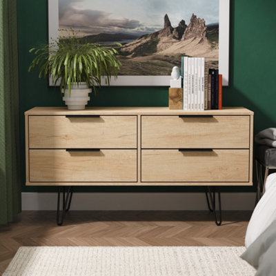 Osaka 4 Drawer Bed Box In Nebraska Oak (Ready Assembled) from B&Q