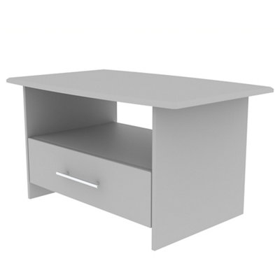 Ready Assembled Grey 1 Drawer Coffee Table (H)495mm (W)40mm from B&Q