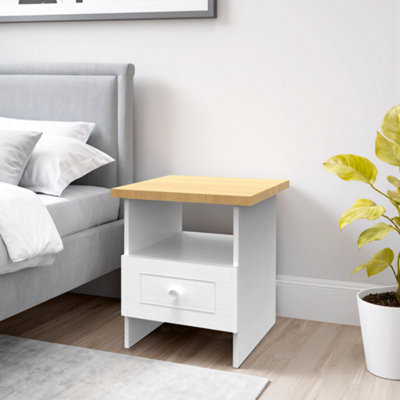 Ready Assembled Porcelain White Side Table (H)495mm (W)400mm from B&Q