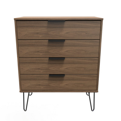 Fuji 4 Drawer Chest In Carini Walnut (Ready Assembled) from B&Q
