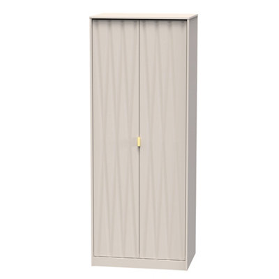 Pesaro Ready Assembled Contemporary Matt Cashmere Tall Double Wardrobe (H)1970mm (W)740mm (D)530mm from B&Q