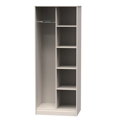 Pesaro Ready Assembled Contemporary Cashmere Tall Double Wardrobe (H)1970mm (W)740mm (D)530mm from B&Q