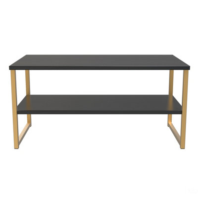 B&Q Black Tamworth Lagre Open Coffee Table In Ash (Ready Assembled)
