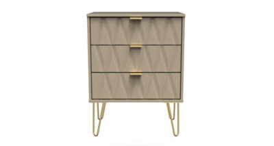 Dallas 3 Drawer Midi Sideboard In Mushroom (Ready Assembled) from B&Q