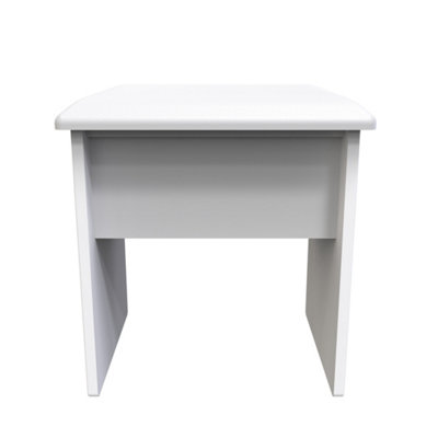 Turin Stool In Grey Gloss & White (Ready Assembled) from B&Q