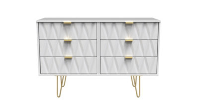 B&Q Dallas 6 Drawer Chest In Matt (Ready Assembled) White
