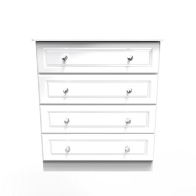 Windsor 4 Drawer Chest In White Gloss (Ready Assembled) from B&Q