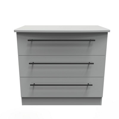 Howard 3 Drawer Chest In Dusk Grey (Ready Assembled) from B&Q