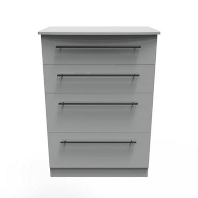 Howard 4 Drawer Deep Chest In Dusk Grey (Ready Assembled) from B&Q