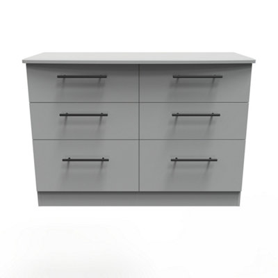 Howard 6 Drawer Wide Chest In Dusk Grey (Ready Assembled) from B&Q