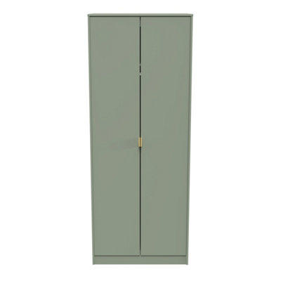 B&Q Fuji 2 Door Wardrobe In Reed (Ready Assembled) Green