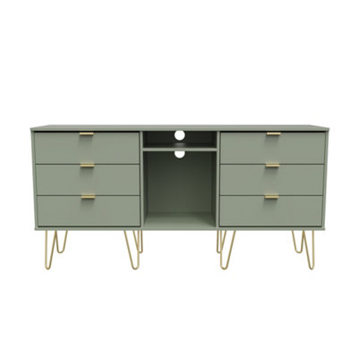 Fuji 6 Drawer Sideboard In Reed Green (Ready Assembled) from B&Q