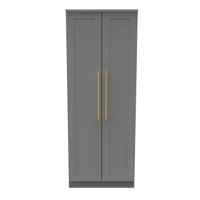 Helmsley 2 Door Wardrobe In Dusk Grey (Ready Assembled) from B&Q
