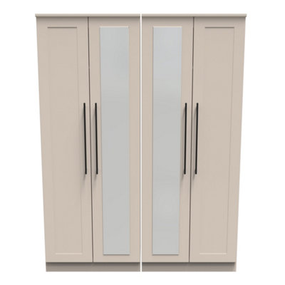 Howard Tall 4 Door 2 Centre Mirrors In Kashmir Matt (Ready Assembled) from B&Q