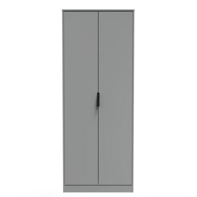 B&Q Madrid 2 Door Wardrobe In Dusk (Ready Assembled) Grey