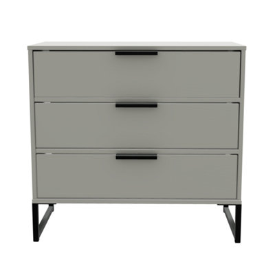 Madrid 3 Drawer Chest In Dusk Grey (Ready Assembled) from B&Q