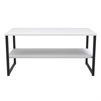 B&Q White Tamworth Lagre Open Coffee Table In Matt (Ready Assembled)