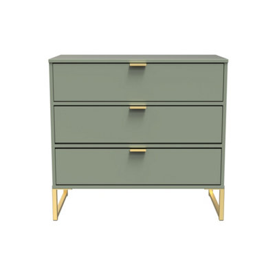Madrid 3 Drawer Chest In Reed Green (Ready Assembled) from B&Q