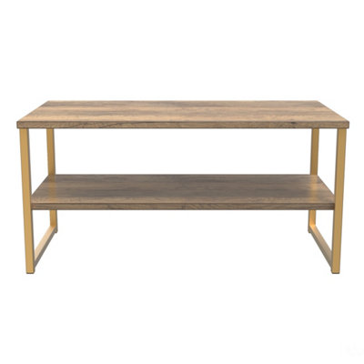 B&Q Tamworth Lagre Open Coffee Table In Vintage Oak (Ready Assembled)