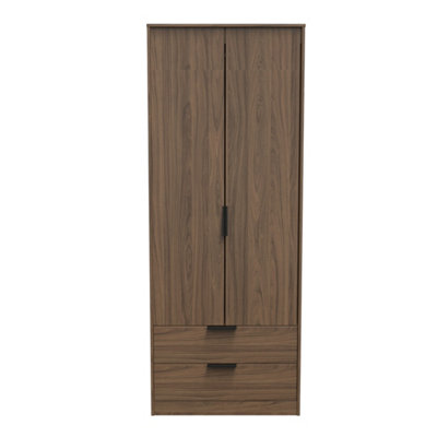 Fuji 2 Door 2 Drawer Wardrobe In Carini Walnut (Ready Assembled) from B&Q