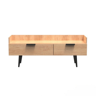 Fuji 2 Drawer Tv Unit In Nebraska Oak (Ready Assembled) from B&Q