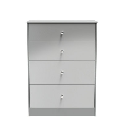 Taunton 4 Drawer Deep Chest In Uniform Grey & Dusk Grey (Ready Assembled) from B&Q