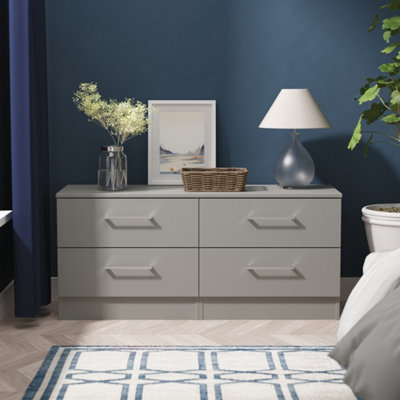 Gloucester 4 Drawer Bed Box In Dusk Grey (Ready Assembled) from B&Q