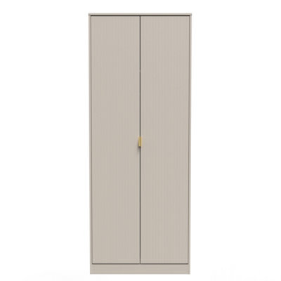 Crowndale - Wardrobe - Linear 2 Door - Gold Metal - Image 7