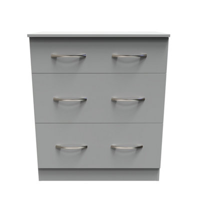 Heddon 3 Drawer Deep Chest In Dusk Grey (Ready Assembled) from B&Q