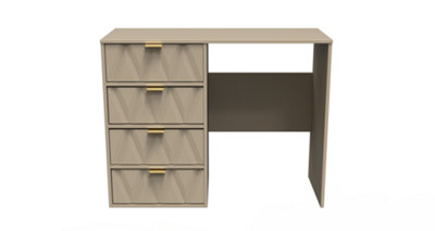 B&Q Dallas 4 Drawer Vanity In Mushroom (Ready Assembled) Gold