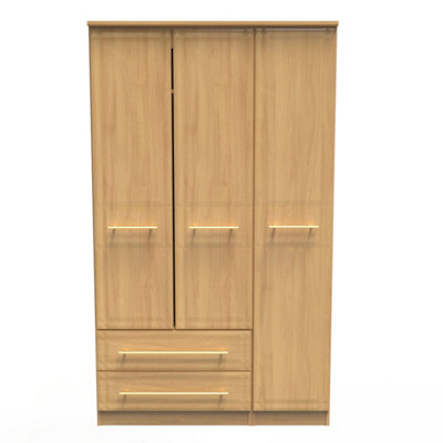 Norfolk Triple Wardrobe In Modern Oak (Ready Assembled) from B&Q