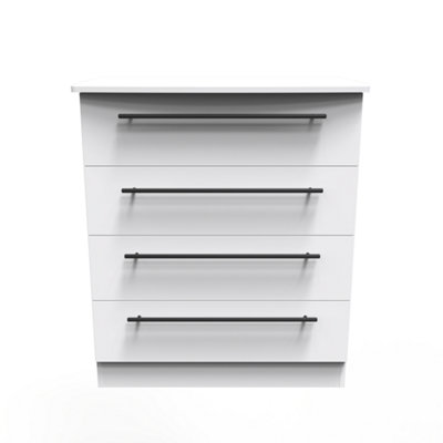 Howard 4 Drawer Chest In White Ash (Ready Assembled) from B&Q