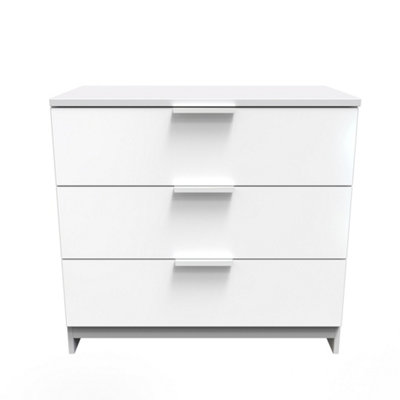 Poole 3 Drawer Chest In White (Ready Assembled) from B&Q