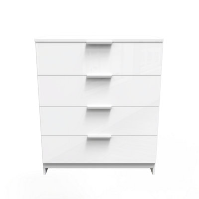 Poole 4 Drawer Chest In White (Ready Assembled) from B&Q
