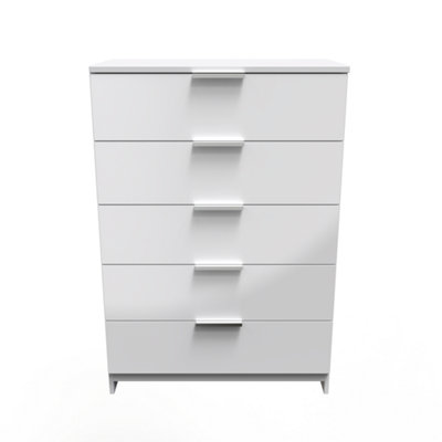 Poole 5 Drawer Chest In White (Ready Assembled) from B&Q