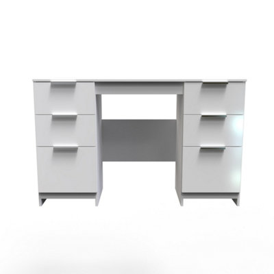 Poole Double Pedestal Desk In White (Ready Assembled) from B&Q