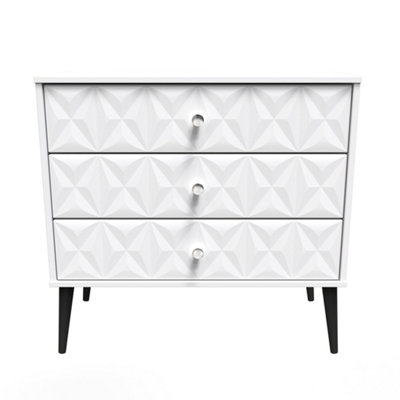 Toledo 3 Drawer Chest In White Matt (Ready Assembled) from B&Q