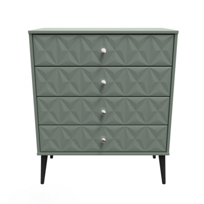Toledo 4 Drawer Chest In Reed Green (Ready Assembled) from B&Q