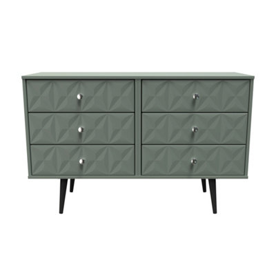 Toledo 6 Drawer Chest In Reed Green (Ready Assembled) from B&Q